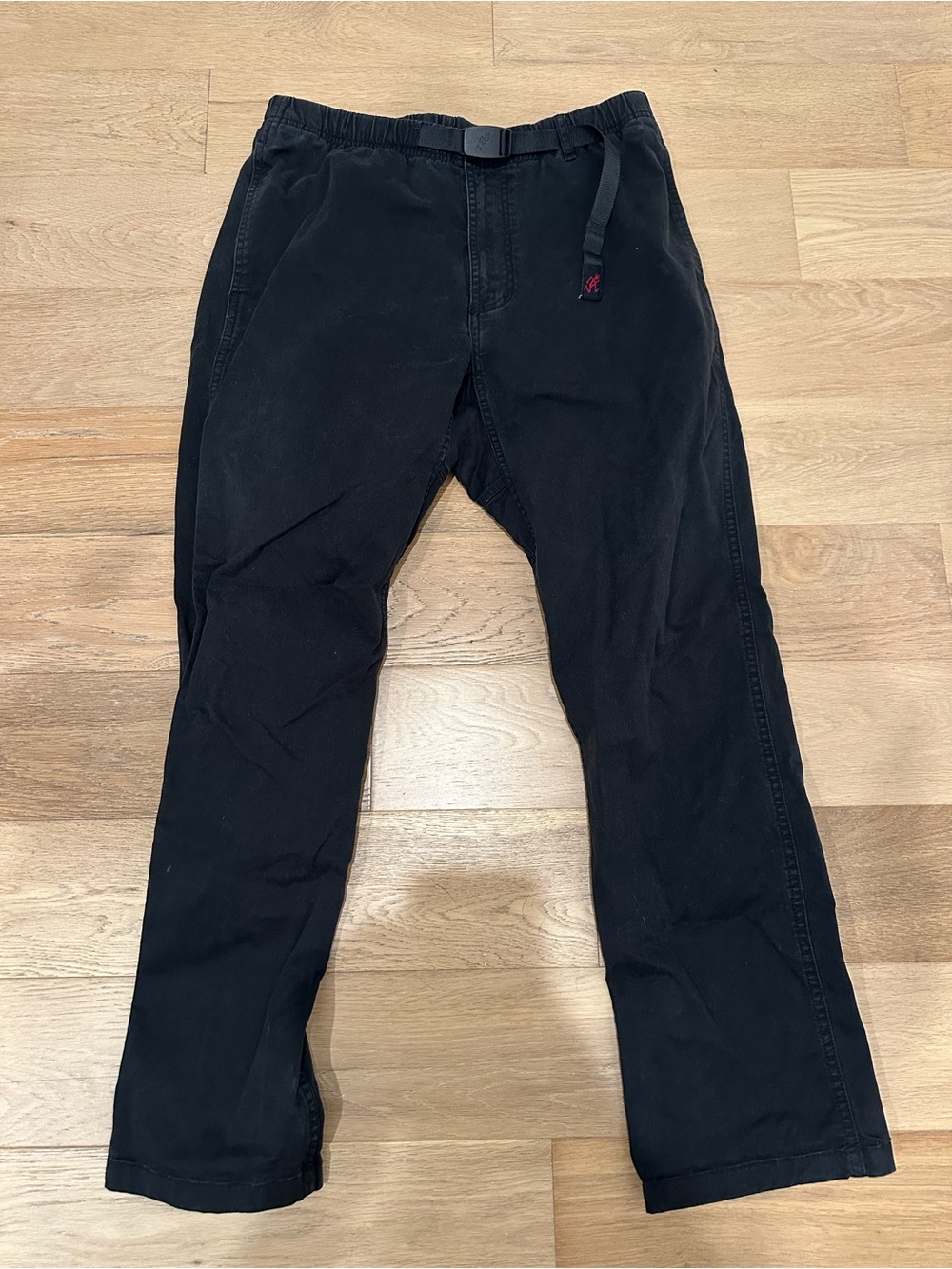 Gramicci Pants Men’s Size Medium 32x29 Black Belted Waist Straight Leg Outdoors